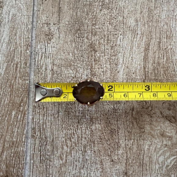 Smokey Topaz Vintage 10K Gold Statement Ring - Picture 10 of 10